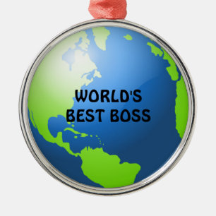 World's Best Boss Metal Ornament