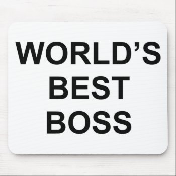 World's Best Boss Mouse Pad by Smudly at Zazzle