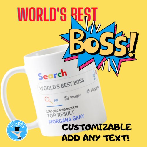 WORLDS BEST BOSS Novelty GAG Search TOP Result Coffee Mug