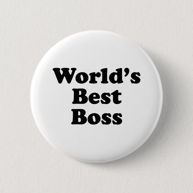 World's Best Boss Pinback Button (Front)