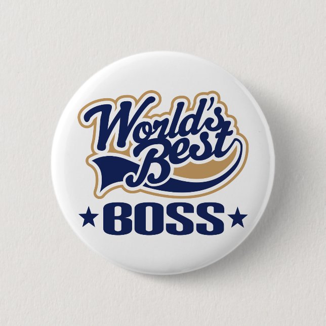 Worlds Best Boss Pinback Button (Front)