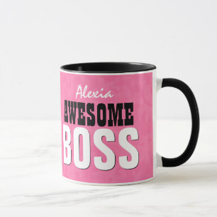 World's Best BOSS Pink Grunge V31 Mug