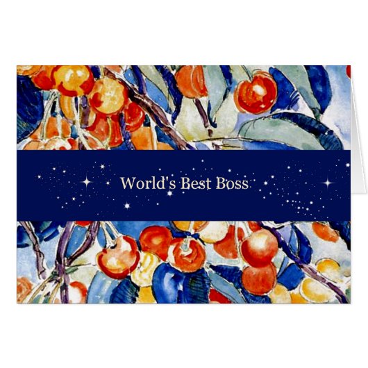 World's Best Boss - Theo van Rysselberghe artwork Cards (Front Horizontal)