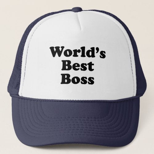 Worlds Best Boss Trucker Hat