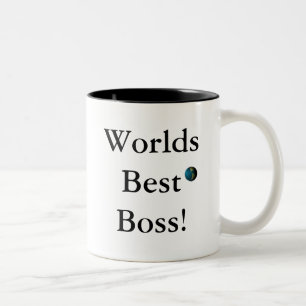 Worlds Best Boss! Two-Tone Coffee Mug