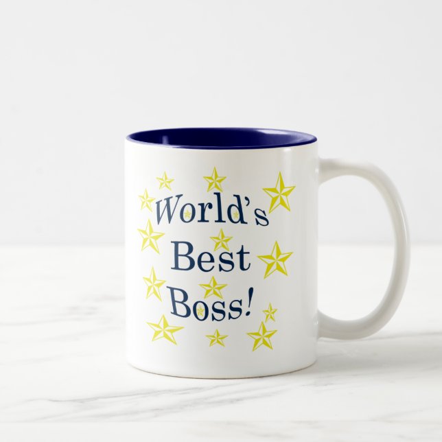 Worlds Best Boss Two-Tone Coffee Mug (Right)