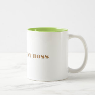 WORLD'S BEST BOSS. Two-Tone COFFEE MUG