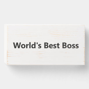 WORLD'S BEST BOSS wooden  box sign