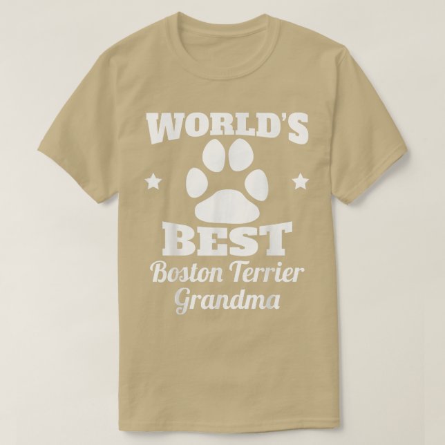 World's Best Boston Terrier Grandma Dog Lover  T-Shirt (Design Front)