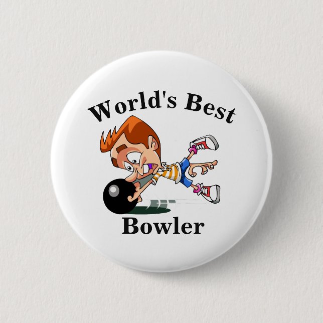 World's Best Bowler Button (Front)