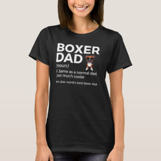 World's Best Boxer Dad Definition Funny Boxer Dog T-Shirt