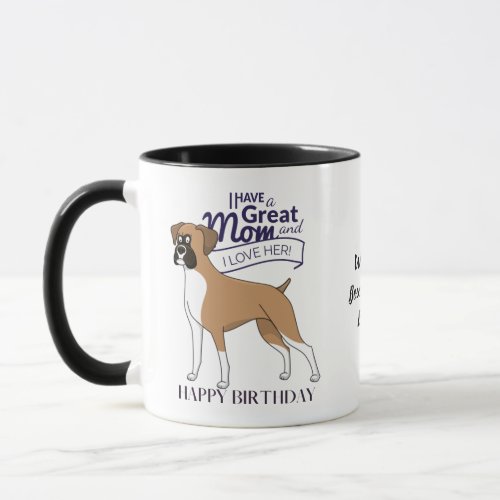 Worlds BEST BOXER DOG MOM Personalized Fun Mug