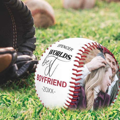 Worlds Best Boyfriend  2 Photo Collage Unique  Baseball