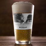 Worlds Best Boyfriend Glass<br><div class="desc">Looking for a unique gift for valentiness day, birthdays or just to say I love you! This simplistic modern design features typography text which reads 'WORLDS BEST BOYFRIEND' and your favorite photo. The editable text font style, can be changed by clicking on the customize further link after personalizing.</div>