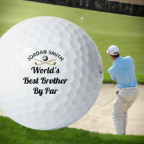 World's Best Brother By Par Personalized Name Golf Balls