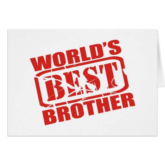 World's Best Brother Cards (Front Horizontal)