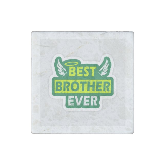 World's best brother Gift Stone Magnet (Front)