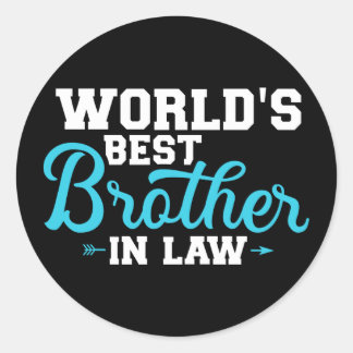 World's best brother-in-law classic round sticker