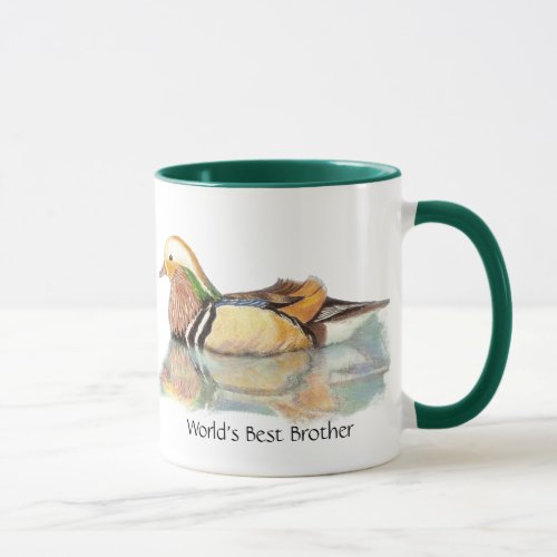 Worlds Best Brother  Mandarin Duck Game Bird Mug