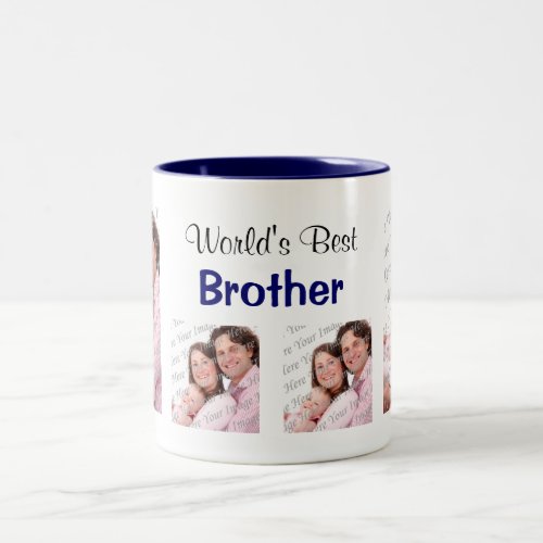 Worlds Best Brother Photo Mug Blue