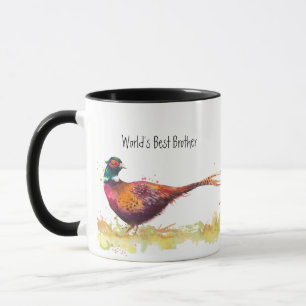 World's Best Brother Ring Necked Pheasant Bird Mug
