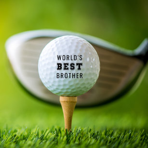 World's Best Brother Sports Lettering Golf Balls