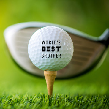World's Best Brother Sports Lettering Golf Balls