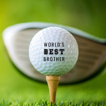 World's Best Brother Sports Lettering Golf Balls