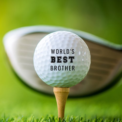 Worlds Best Brother Sports Lettering Golf Balls