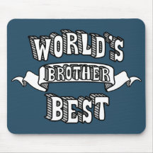 World's Best Brother Typography Text Mousepad