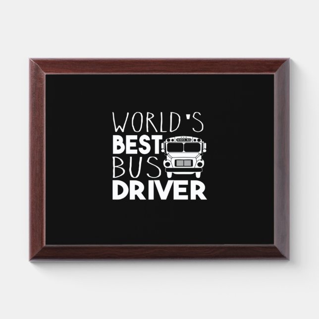 World's Best Bus Driver Award Plaque (Horizontal)
