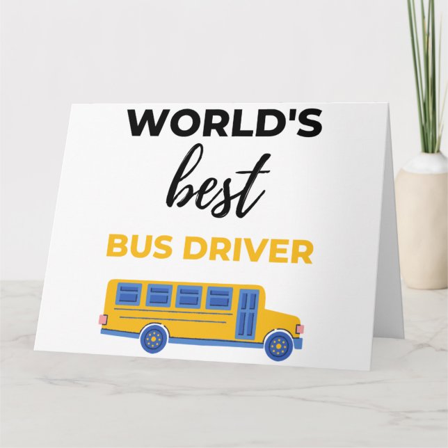 World's Best Bus Driver bl Card (Front)