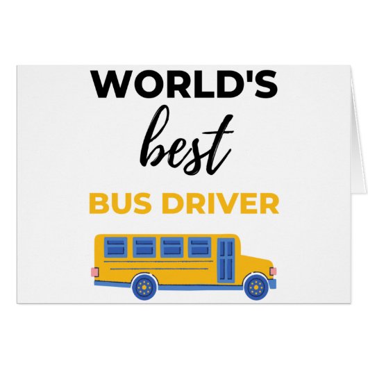 World's Best Bus Driver bl Cards (Front Horizontal)