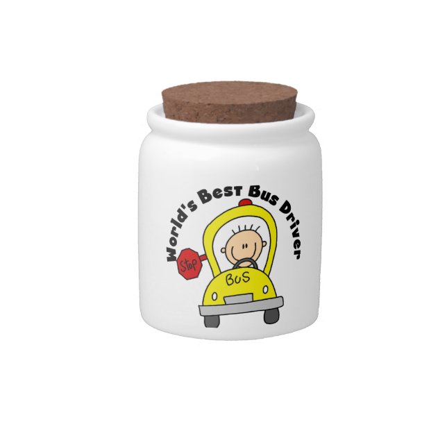 World's Best Bus Driver Candy Jar (Front)