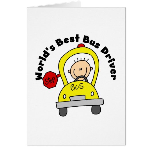 World's Best Bus Driver Cards (Front)