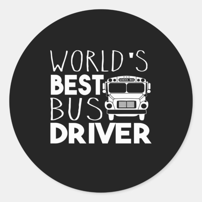 World's Best Bus Driver Classic Round Sticker (Front)