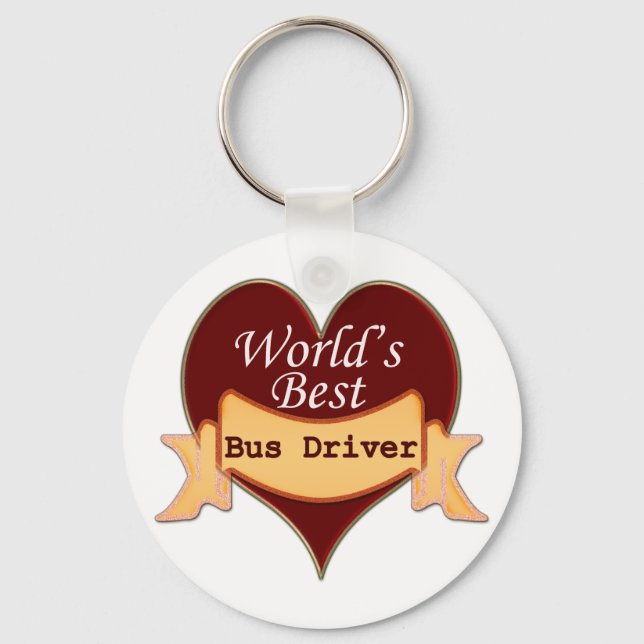 World's Best Bus Driver Keychain (Front)