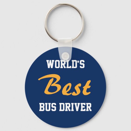 Worlds Best Bus Driver keychain