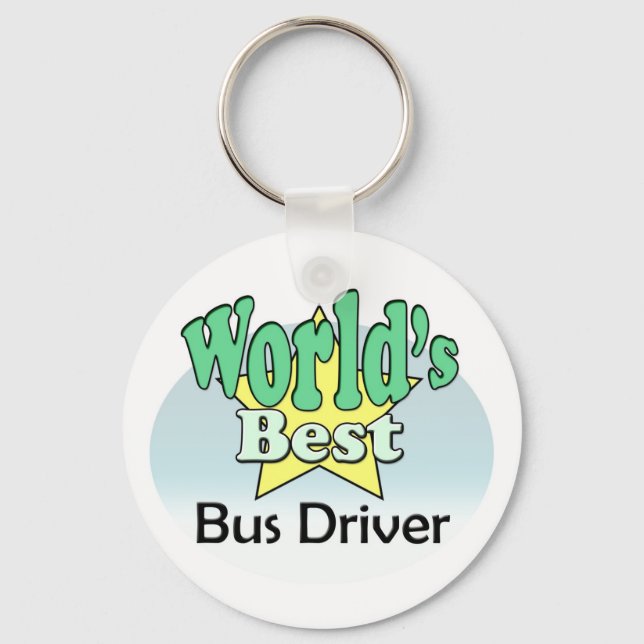 World's Best Bus Driver Keychain (Front)