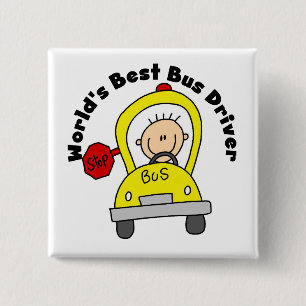 World's Best Bus Driver Pinback Button