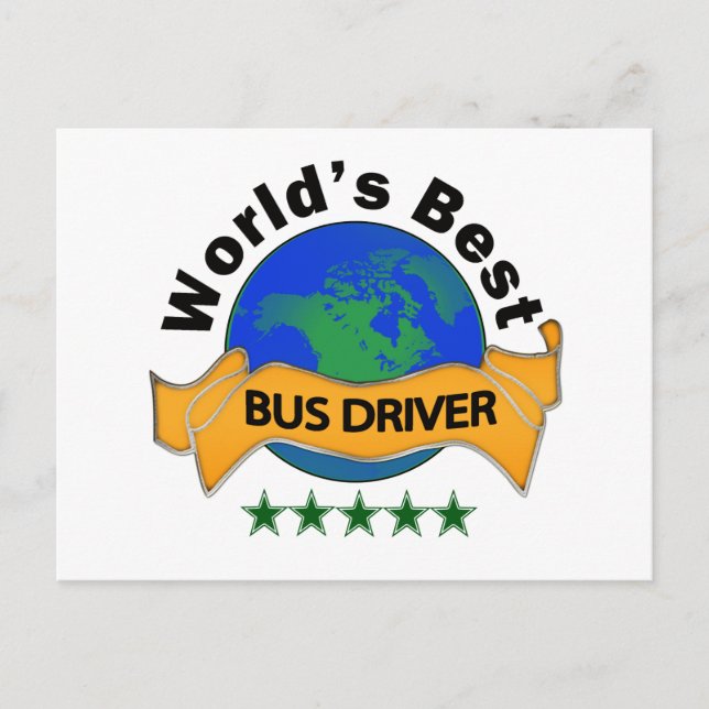 World's Best Bus Driver Postcard (Front)