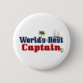 Worlds Best Captain Pinback Button