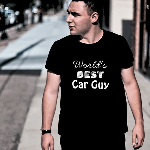 Worlds Best Car Guy Black Mens Novelty T_Shirt