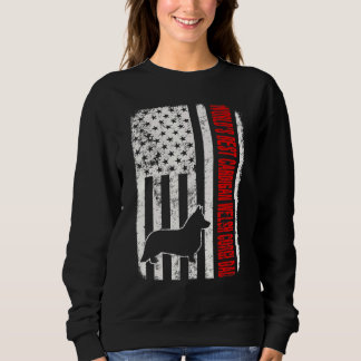 Worlds Best Cardigan Welsh Corgi Dad American Flag Sweatshirt