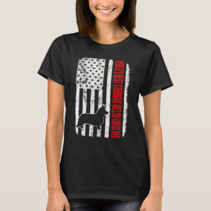 Worlds Best Cardigan Welsh Corgi Dad American Flag T-Shirt
