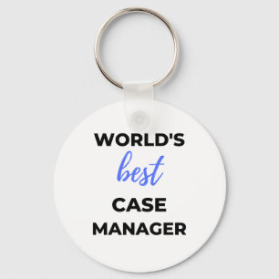 World's Best Case Manager 2 Keychain