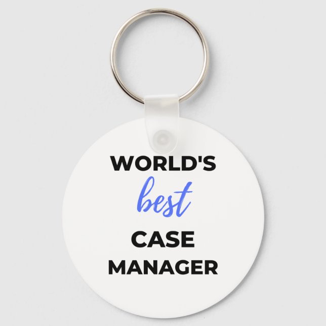 World's Best Case Manager 2 Keychain (Front)