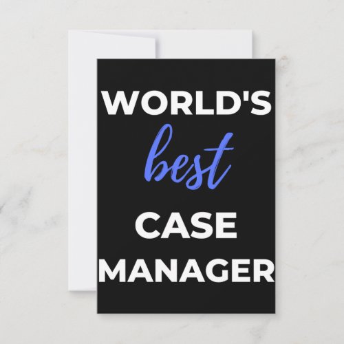 Worlds Best Case Manager Thank You Card