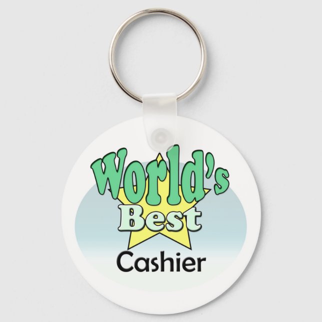 World's Best Cashier Keychain (Front)