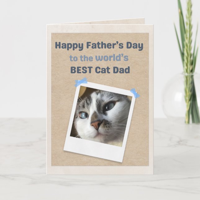 World's Best Cat Dad Card Personal Message (Front)